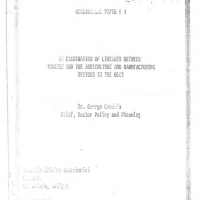 An Examination Of Linkages Between Tourism And The Agriculture And Manufacturing Sectors In The OECS May 15, 1990