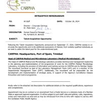 CARPHA - Head of CARPHA Medical and Microbiology Laboratory (Medical Microbiologist) - Trinidad