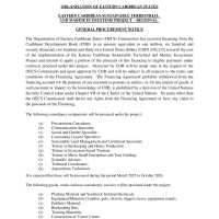 Organisation of Eastern Caribbean States - Eastern Caribbean Sustainable Terrestrial and Marine Ecosystems Project – Regional General Procurement Notice